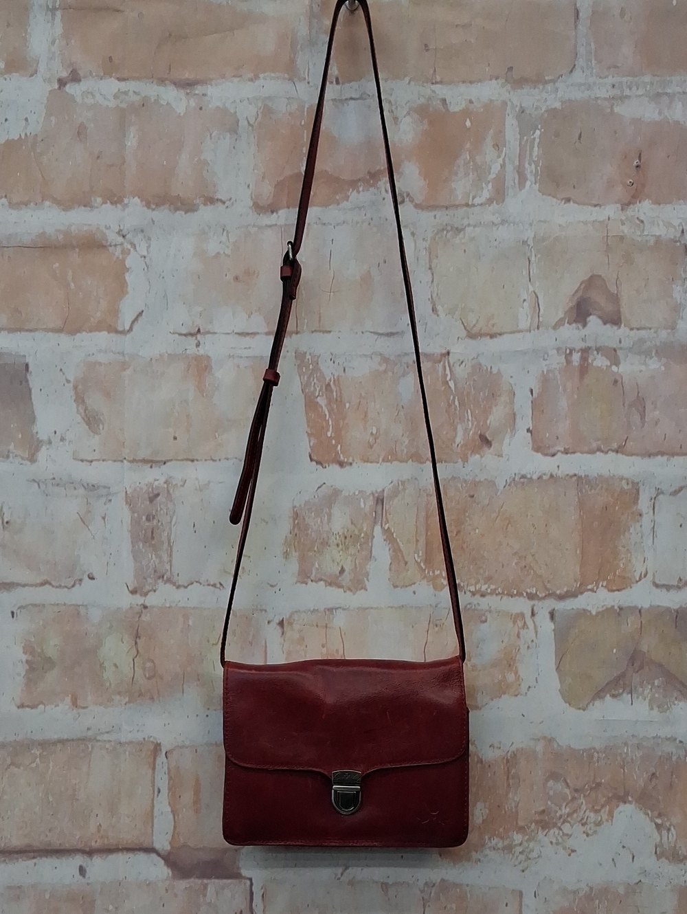 Patricia Nash Burgundy Leather Crossbody Bag